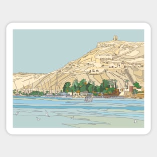 Feluccas and River Boats on the Nile Sticker